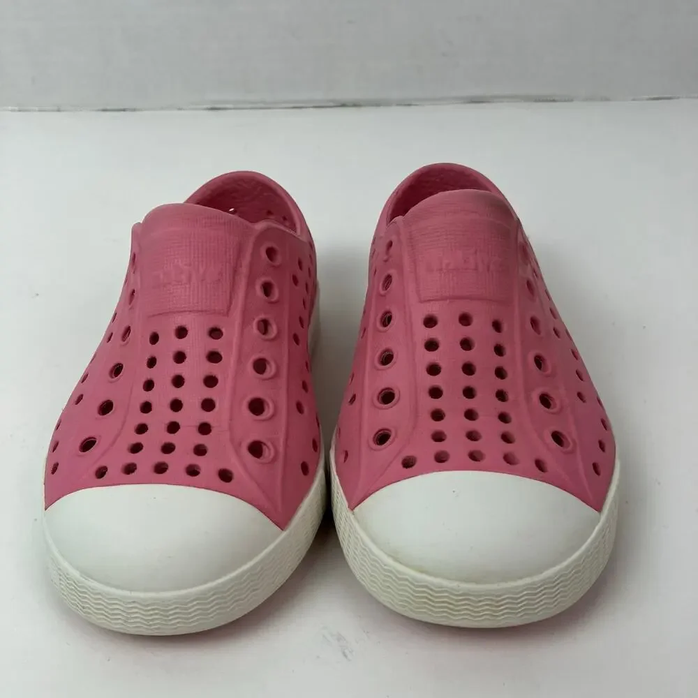 Native Kids Sz C7 Toddler Jefferson Water Shoes Rubber Sneakers Hollywood Pink